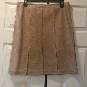 LOFT leather, pleated skirt, size 8